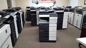 Konica Minolta Bizhub C454 Color Copier Printer Scanner Auto Doc Feeder- 45ppm Color/BW-2 Trays Universal Paper Size-Cabinet.