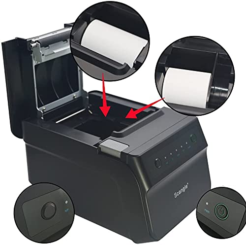 Scangle SGT-88IV Desktop USB Direct Thermal POS Receipt Printer - with USB/Serial/Ethernet Ports - Work on Windows XP//7/8/8.1/10/Linux/Android