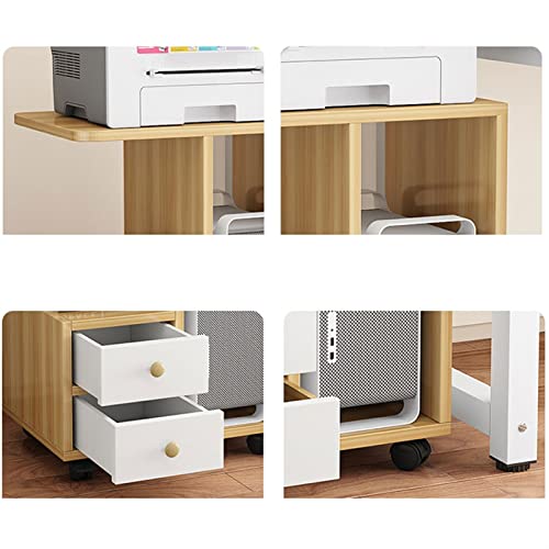 TOMYEUS CPU Stand Floor-to-Ceiling Heavy Mobile Printer Stand with Wheels