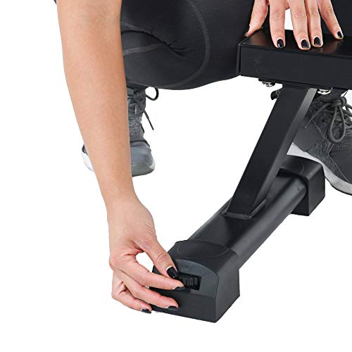 Women’s Health Men’s Health Bluetooth Rower Rowing Machine with 6 Month Free MyCloudFitness App, Black (1638)