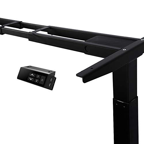 GT Innovation Dual Motor Height Adjustable Desk Sit Stand Desk Stand Up Desk Standing Workstation Monitor Riser Electric Touch Control Dual Motor (Black Base)