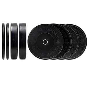 Fringe Sport Durable Low Odor Black Bumper Plates for Weightlifting & Strength Training Equipment with a Dead Bounce, Weight Plates Sets, Ideal for Power Lifting (230.1)