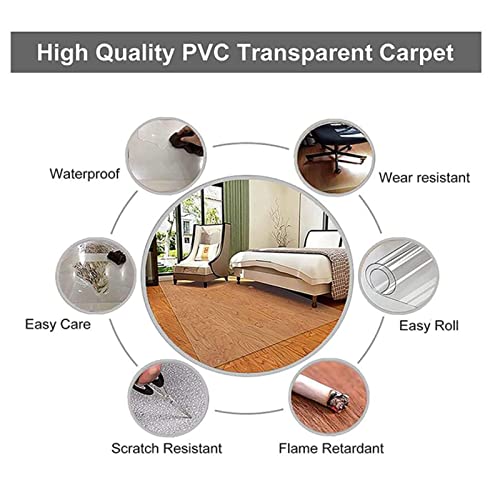 MARKELL Carpet Floor Mat Protector for Hard Floors, Non Slip, Waterproof, 160x180cm