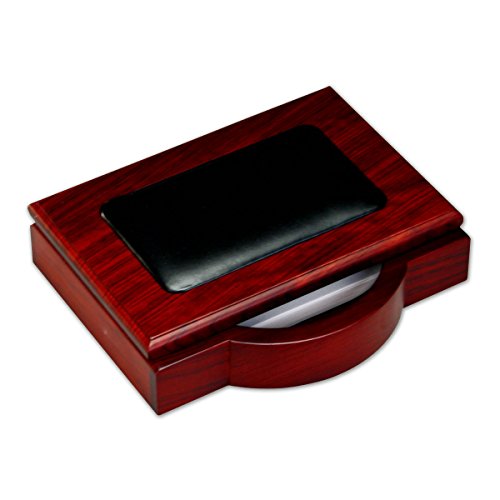 Dacasso Rosewood and Leather Desk Set, 8-Piece