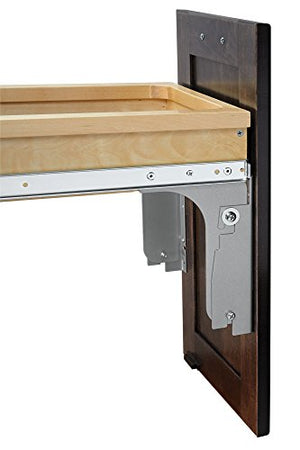 Rev-A-Shelf Wood Top Mount Pull Out Trash/Waste Container w/Soft Close, Standard, Natural Maple