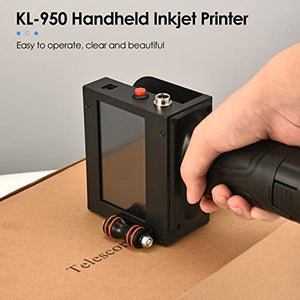 Handheld Inkjet Printer Smart Portable Quick-Drying Inkjet Printer with 4.3 Inch Touch Screen High Definition Label Printer for Trademark, Logo, Graphic, Date Coder, Label, QR Code Print