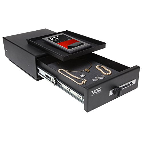 V-Line Slide-Away Security Safe, Semi-Flat Black