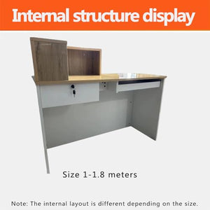 GHXYDSS Cashier Reception Counter Table with Lock 160x60x100cm C-2