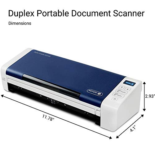 Xerox Duplex Portable Document Scanner, Xerox Duplex Portable Scanner, Blue & White
