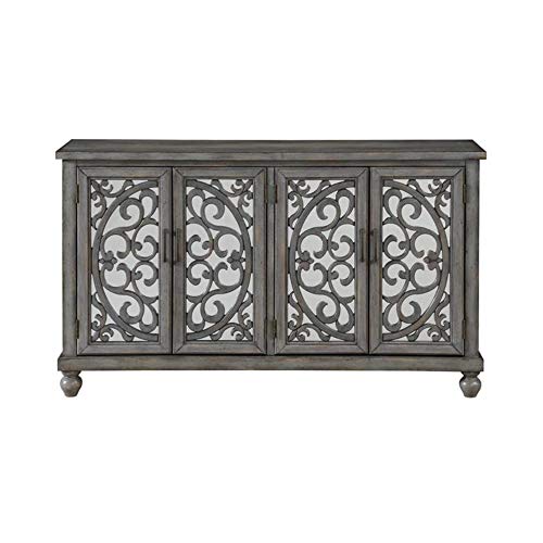 Coast to Coast Imports Hammond Grey Rub Four Door Credenza