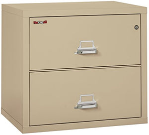 FireKing 2-Drawer Insulated File Cabinet, 31" W x 22" D, Parchment