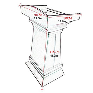 None Lectern Podium Stand Solid Wood Conference Room School Training Host Desk Hotel Wedding Reception Desk #2