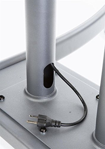 Displays2go MB863ESLV Portable TV Stand with Wheels for LCD/Plasma/LED TVs Between 32 & 65", Steel
