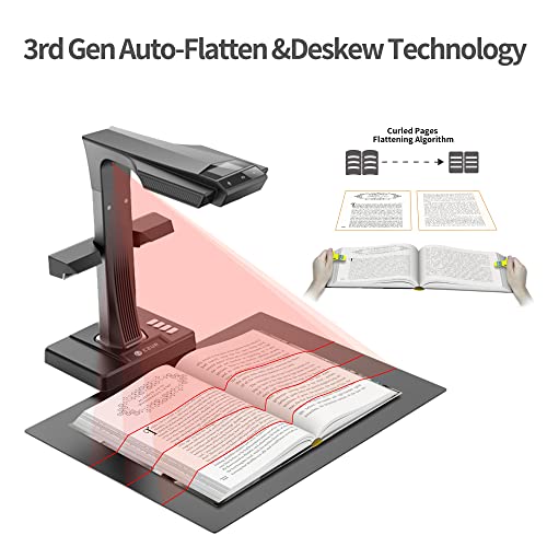 CZUR ET24 Pro Professional Book Scanner, 24MP Document Scanner, A3 Camera