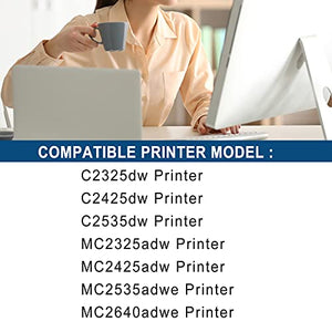 5-Pack C2325 Compatible C2310K0 C2310C0 C2310M0 C2310Y0 Toner Cartridge Replacement for Lexmark C2325dw C2535dw MC2640adwe MC2325adw MC2425adw MC2535adwe C2425dw Printer(2BK+1C+1M+1Y).