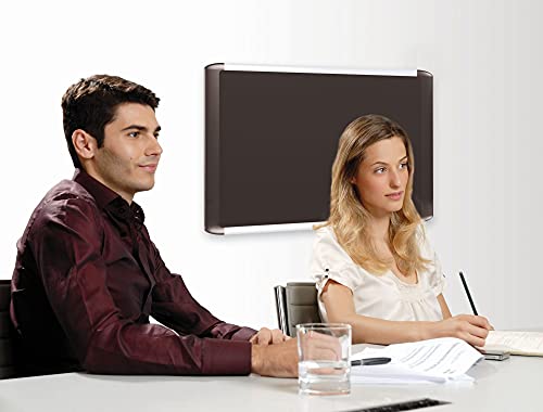 MasterVision MVI Series Black Foam Soft-Touch Notice Bulletin Board, Wall Mounting Push Pin Board, 48" x 96",