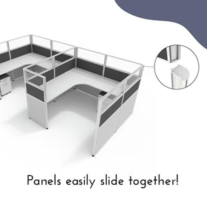 SUNLINE Office Supply - DIY Cube Kit - Complete Office Workstation with 7 Versatile Layouts