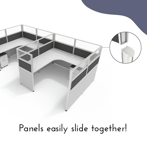 SUNLINE DIY Cube Kit - Complete Office Workstation with 7 Versatile Layouts - Charcoal