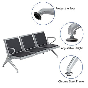 Kinfant 5-Seat Waiting Room Chairs Sofa with Armrest