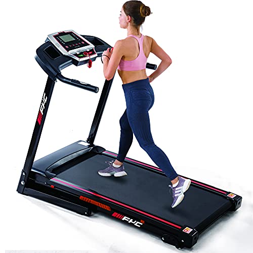 FYC Foldable Electric Treadmills for Home with Incline - Folding Treadmill with LCD Monitor Motorized, Portable Indoor Walking Jogging Running Exercise Machine for Home Gym Office Workout