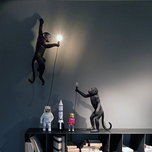 Seletti Monkey Lamp Monkey-shaped lamp Black Standing