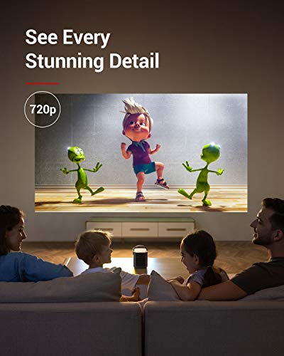 Nebula by Anker Mars II Pro 500 ANSI Lumen Portable Projector, Black, 720p Image, Video Projector, 30 to 150 Inch Image TV Projector, Movie Projector, Home Entertainment