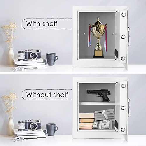 1.7Cub Fireproof and Waterproof Security Box, Digital Combination Lock Safe with Keypad LED Indicator, for Cash Money Jewelry Guns Cabinet