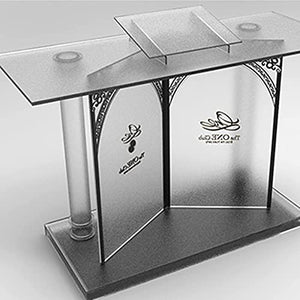 ZEELYDE Acrylic Transparent Floor-Standing Lectern Podium Stand