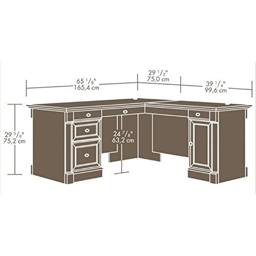 Bowery Hill L-Shaped Computer Desk in Cherry