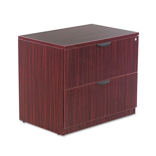 Alera Valencia Series Two-Drawer Lateral File, 34w x 22 3/4d x 29 1/2h, Mahogany