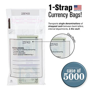 One Strap / 100 Note Sequential Currency Strap Bags - 5000/case