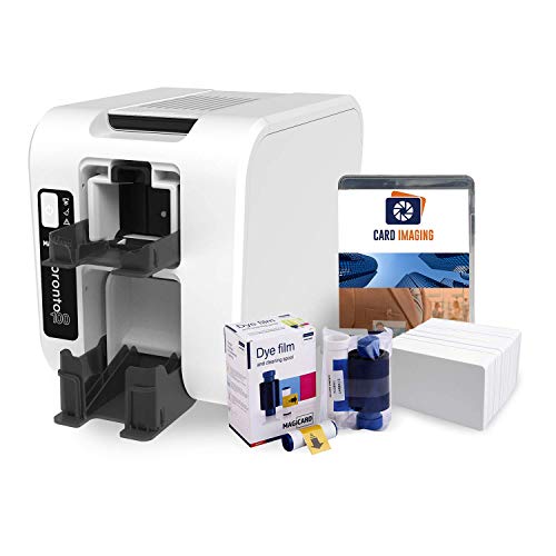 Magicard Pronto 100 Single Side Card Printer & Supplies Package (3100-0001) New for 2021