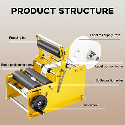 Hanchen Manual Round Bottle Labeling Machine with Press Handle