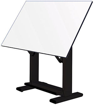 Alvin ET72-3 Elite Table, Black Base White Top (37.5" x 72")