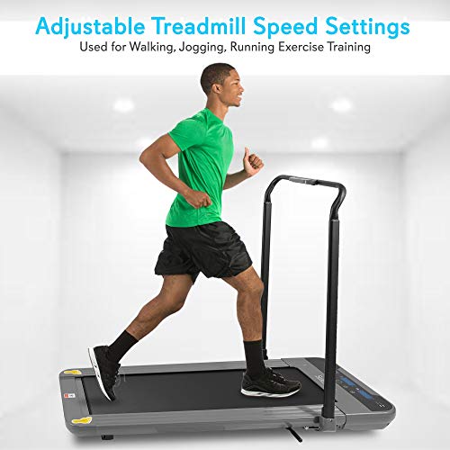 SereneLife Folding Digital Portable Electric Treadmill – Large Running Surface - Compact Slim Fitness Training Cardio Equipment for Home Workouts, walking Exercise – Minimal Profile Running Machine﻿