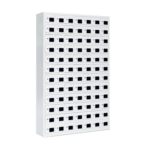 FAXIOAWA Mobile Phone Charging Cabinet Steel Locker (Silver, 84 Bits)