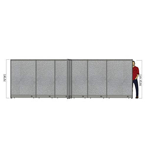 GOF Freestanding X-Shaped Office Partition, Large Fabric Room Divider Panel - 120"D x 228"W x 48"H