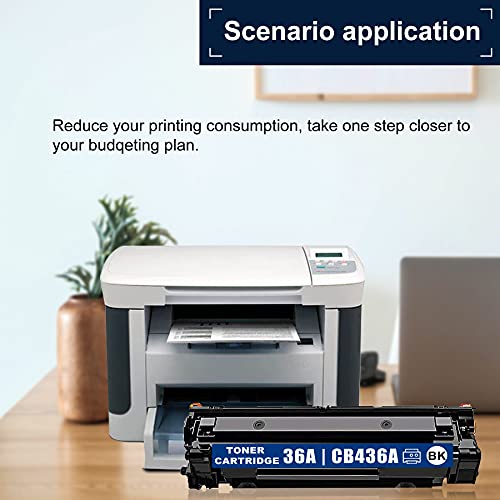 (6-PK,Black) 36A | CB436A Compatible Toner Cartridge CB436A Replacement for HP M1522n MFP M1523nf MFP M1120 MFP P1505 P1505N Printer Cartridge, Sold by NEODAYNET