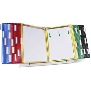TARIFOLD Desktop Reference System, 40 Double-Sided Display Pockets, Letter-Size, Assorted Colors, 80 Sheet Capacity (D294)