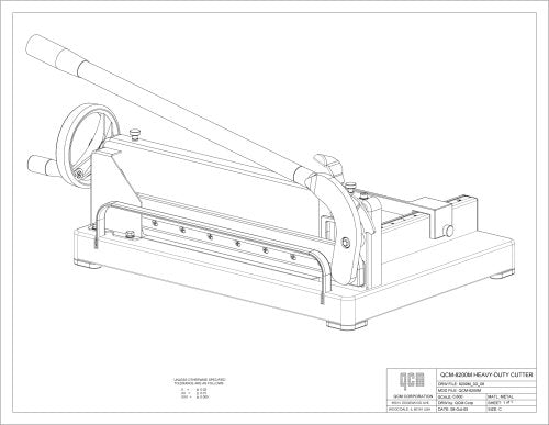 QCM 8200M Heavy Duty Desktop Stack Paper Cutter