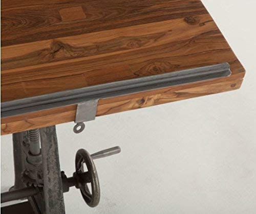 Burleson Home Furnishings Industrial Tilt Top Adjustable Height Drafting Style Desk