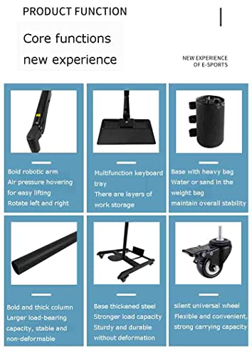 DADHI Computer Desk Display Floor Stand Rotation Mobile Cart Rack