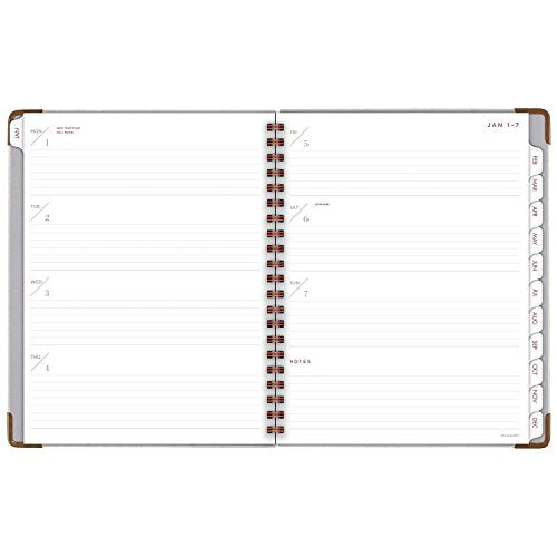 AT-A-GLANCE Weekly / Monthly Planner, January 2018 - January 2019, 8-3/4" x 11", Hardcover, Signature Collection, Gray (YP90512)