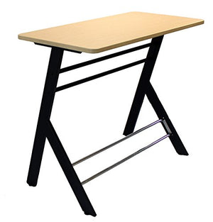 Stand2Learn Double Student Desk with Black Frame and Laminate Fusion Maple Top Grades 3-5 S2LY26B