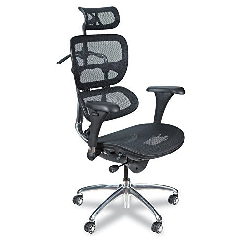 Balt Butterfly Ergonomic Executive Office Chair, Blach Mesh High Back, 48-51"H x 28"W x 24"D (34729)