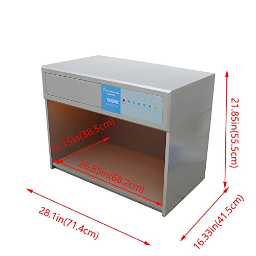 HayWHNKN Color Matching Cabinet for Textile Printing Dyeing Materials - D65 TL84 UV F Light Source 110V
