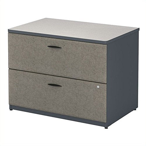 Bush Business Furniture WC84854P Series A Collection 36W 2Dwr Lateral File, Slate/White Spectrum