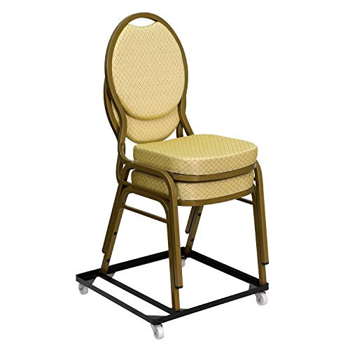 Flash Furniture 8 Pack HERCULES Series Steel Stack Chair with Dolly