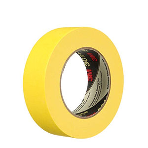 3M 301+ High Performance Masking Tape, Yellow, 36 mm x 55 m - High Performance Holding and Masking Tape for Automotive, Specialty Vehicle and Industrial Markets, Case of 24