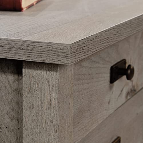 Sauder Cottage Road L-Desk, Mystic Oak Finish, L: 65.12" x W: 58.66" x H: 29.76